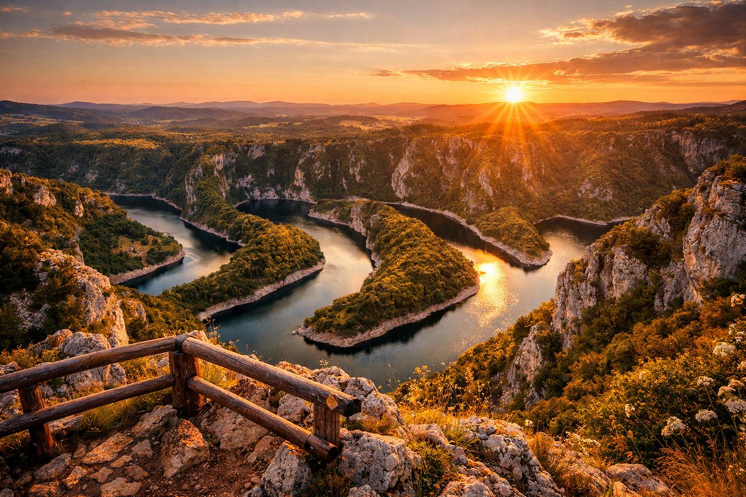 Vidikovci na Uvcu – najlepša mesta za pogled na meandre